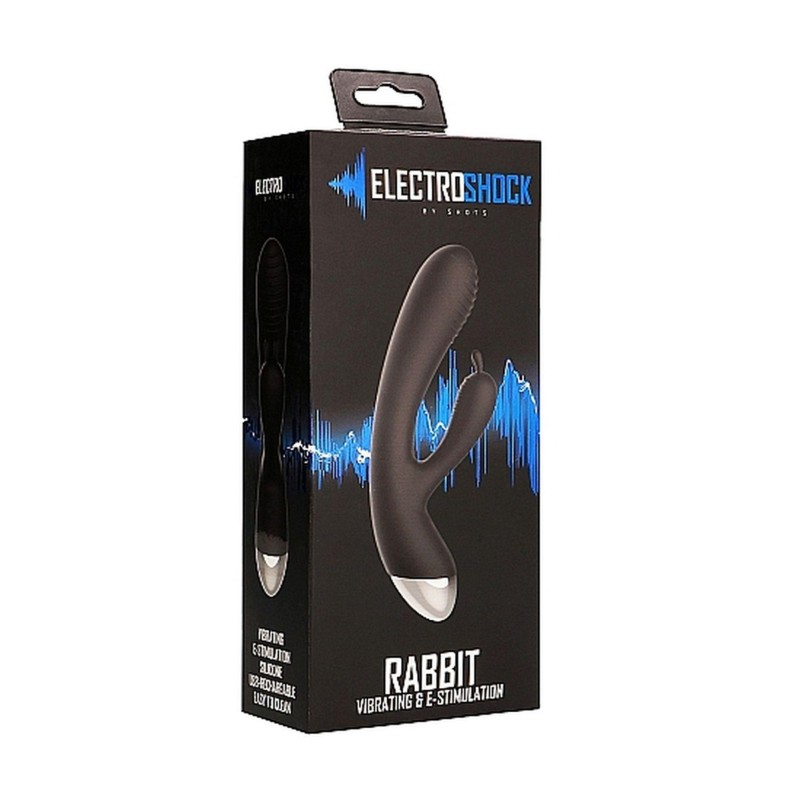 E-Stimulation Rabbit Vibrator - Black